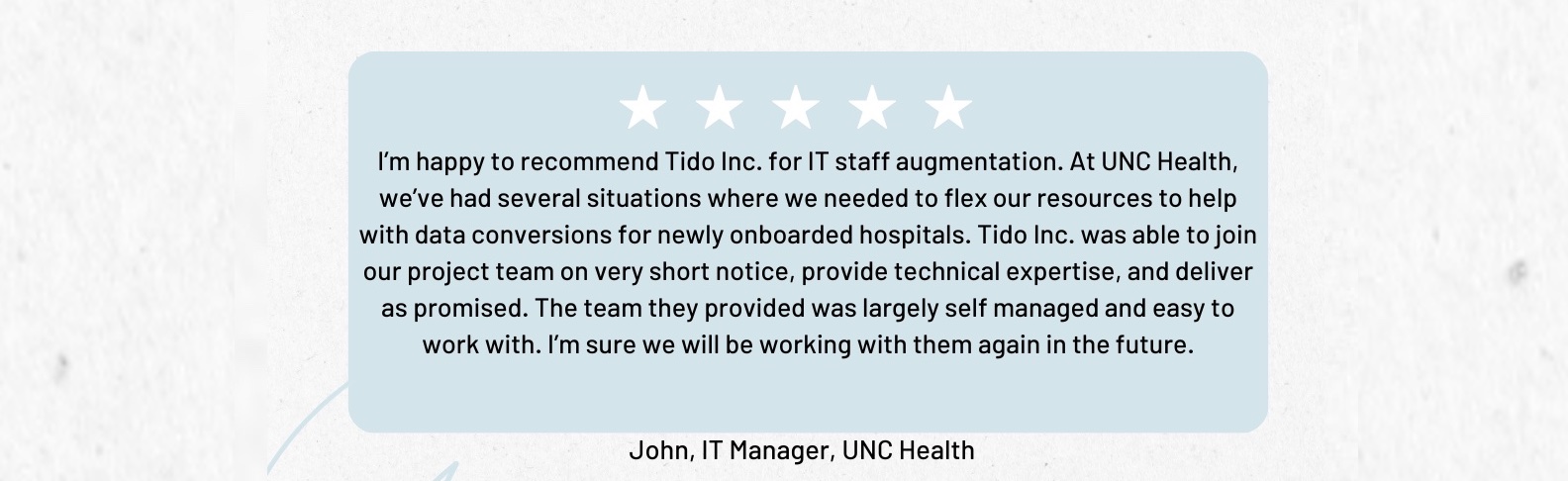 Tido Inc. Client Review